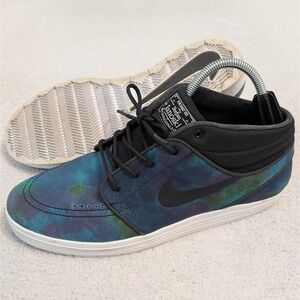 Nike Lunar SB Stefan Janoski Mid Shoes Green Blue 683684-002 Mens Size 11.5